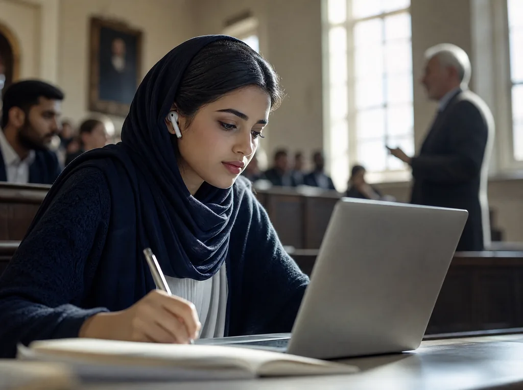 متابعة محاضرة أثناء الدراسة بالخارج
